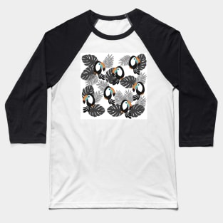 Toucan Pattern Baseball T-Shirt